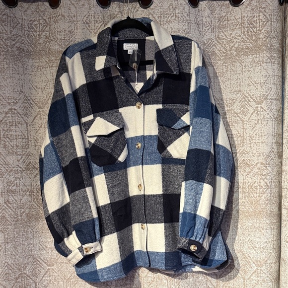 Mudpie Plaid Shacket - Picture 1 of 3